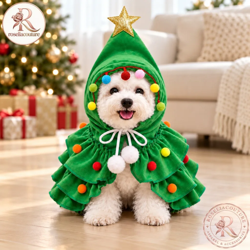 Festive Christmas Tree Costume for Dogs Festive Christmas Tree Costume for Dogs