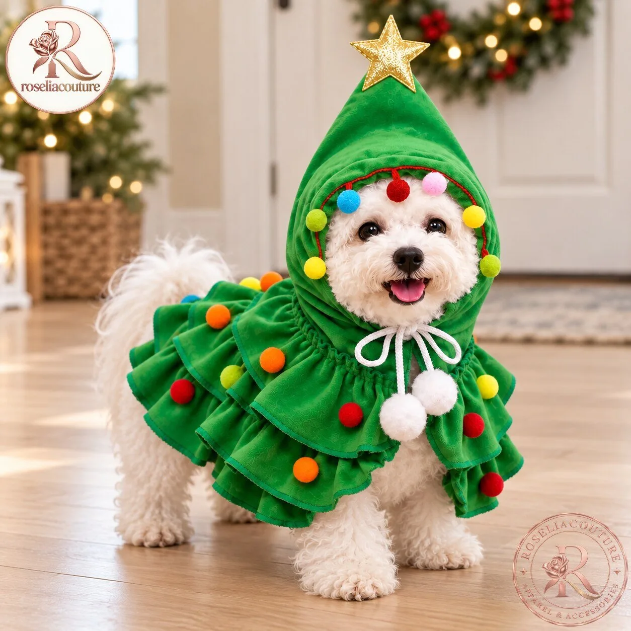 Festive Christmas Tree Costume for Dogs 5 Festive Christmas Tree Costume for Dogs