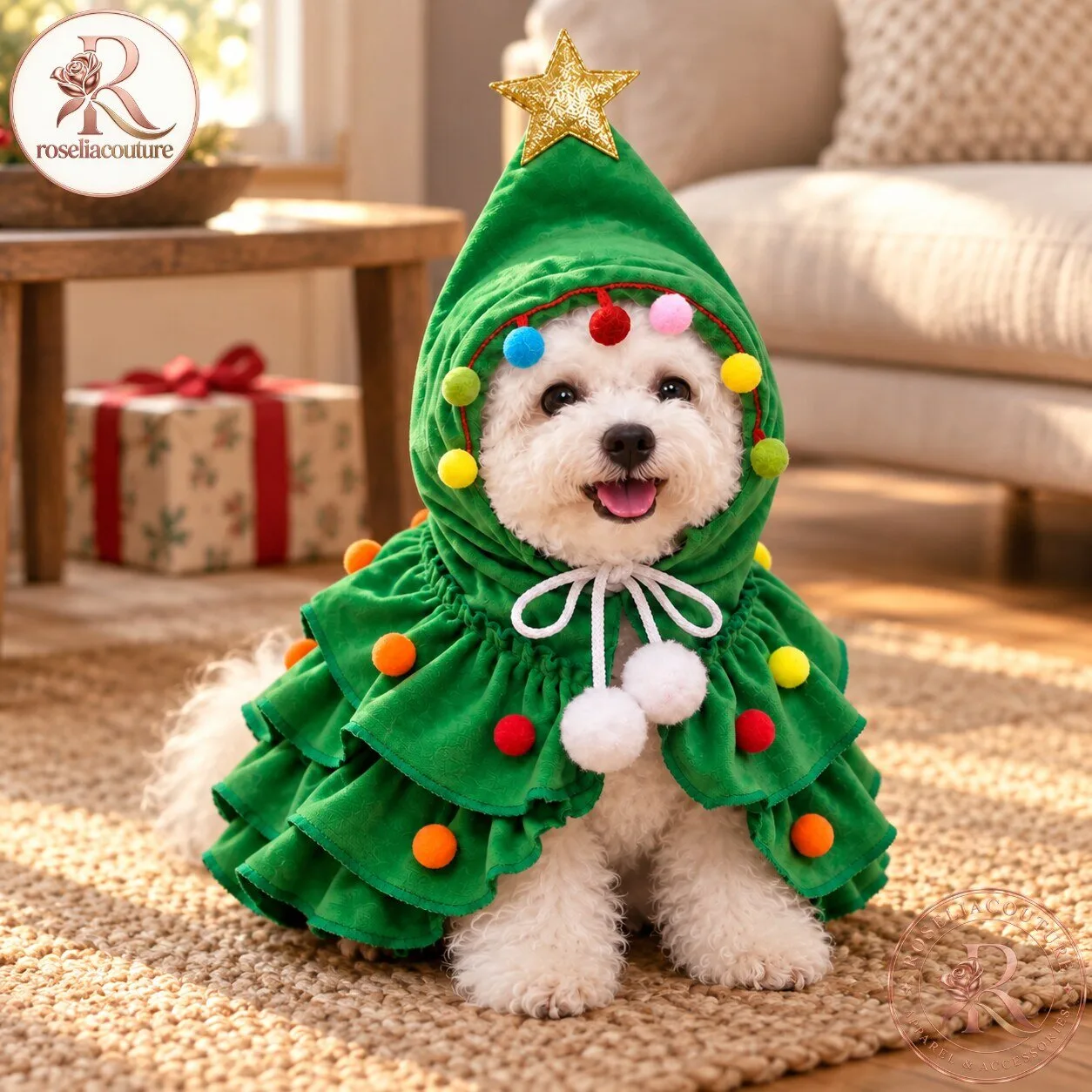 Festive Christmas Tree Costume for Dogs 6 Festive Christmas Tree Costume for Dogs