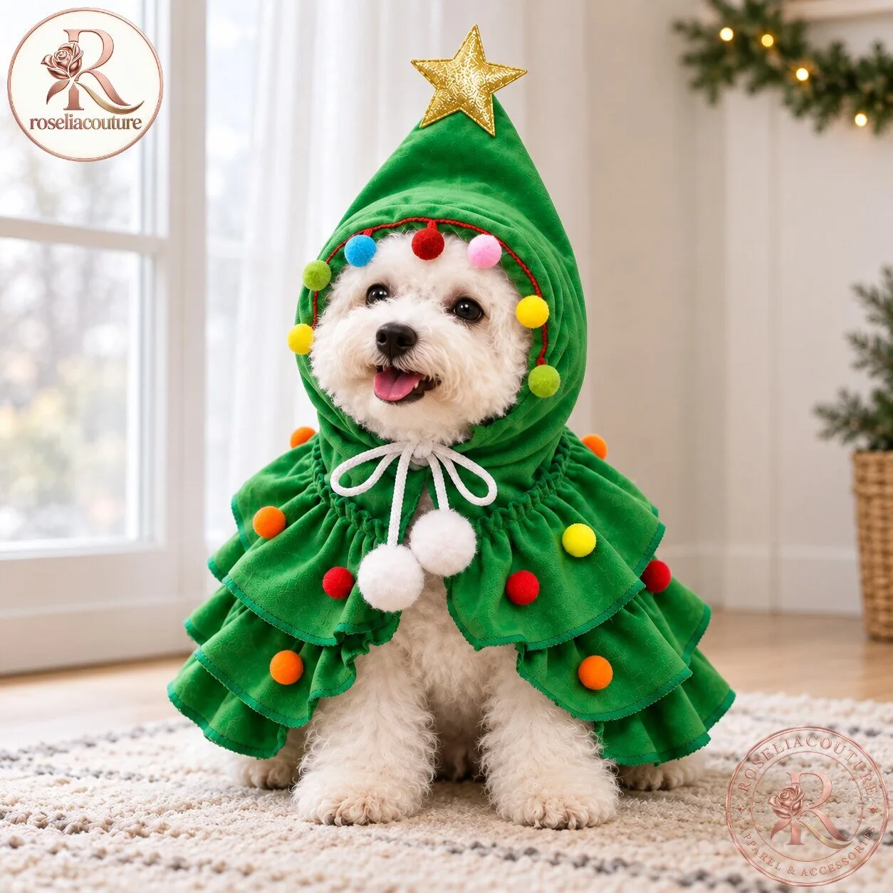 Festive Christmas Tree Costume for Dogs 7 Festive Christmas Tree Costume for Dogs
