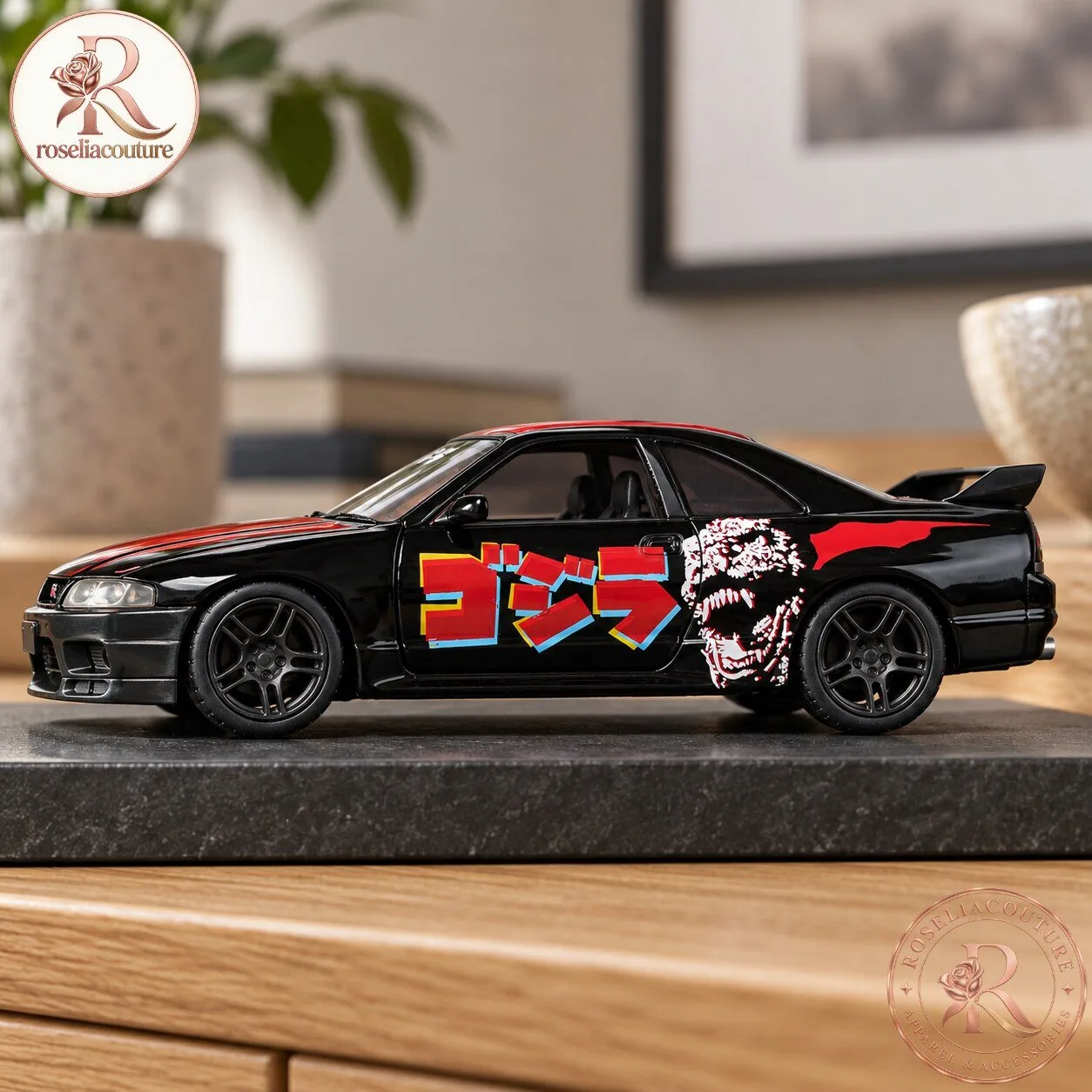 Godzilla Nissan Skyline GT-R R33 Die-Cast Model Car 5 Godzilla Nissan Skyline GT-R R33 Die-Cast Model Car