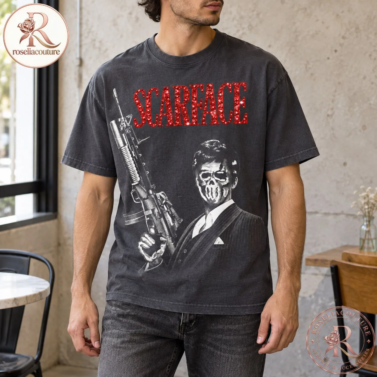 Vintage Scarface Tony Montana Graphic T-Shirt 5 Vintage Scarface Tony Montana Graphic T-Shirt
