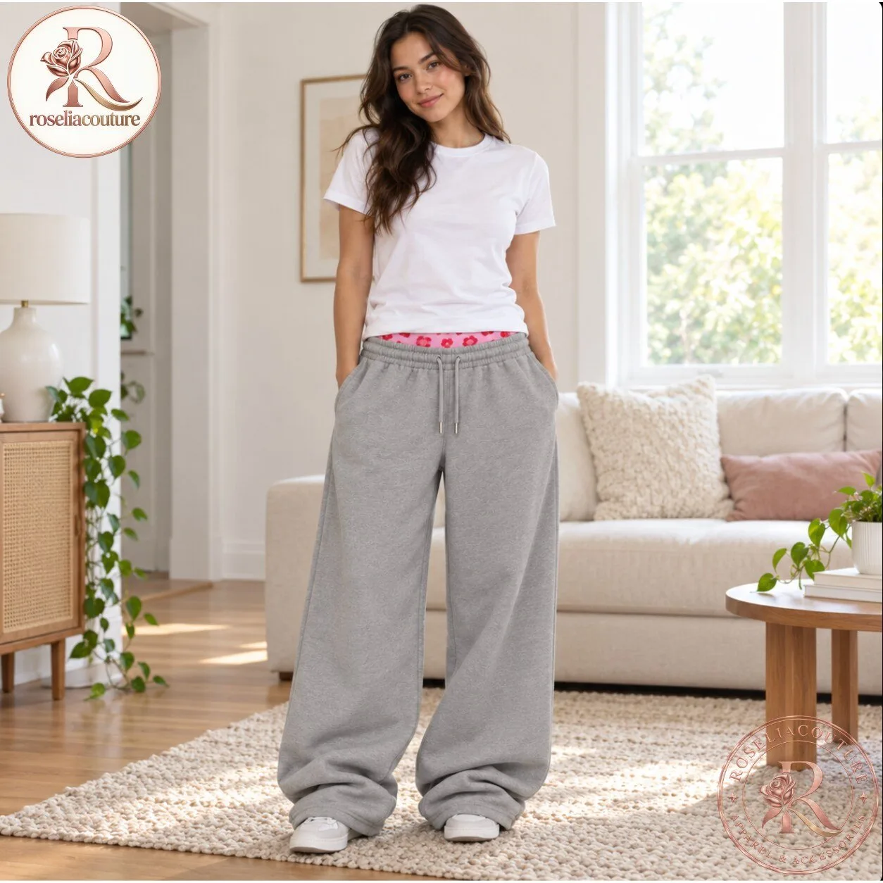 CheekFlex Pink Hearts Graphic Sweatpants 6 CheekFlex Pink Hearts Graphic Sweatpants