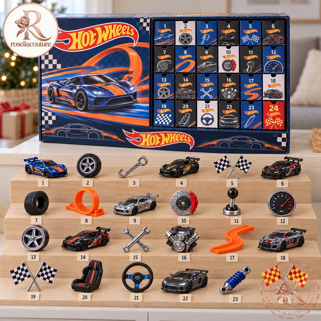 24 Days of Hot Wheels Collectible Cars Gift Set