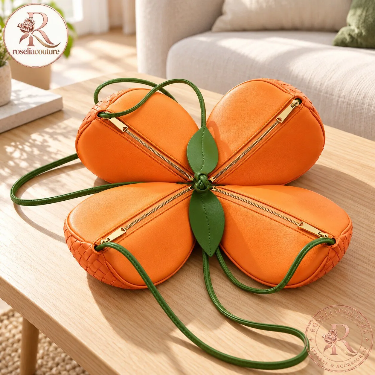 Bottega Veneta Intrecciato Orange Fruit Shoulder Bag 5 Bottega Veneta Intrecciato Orange Fruit Shoulder Bag