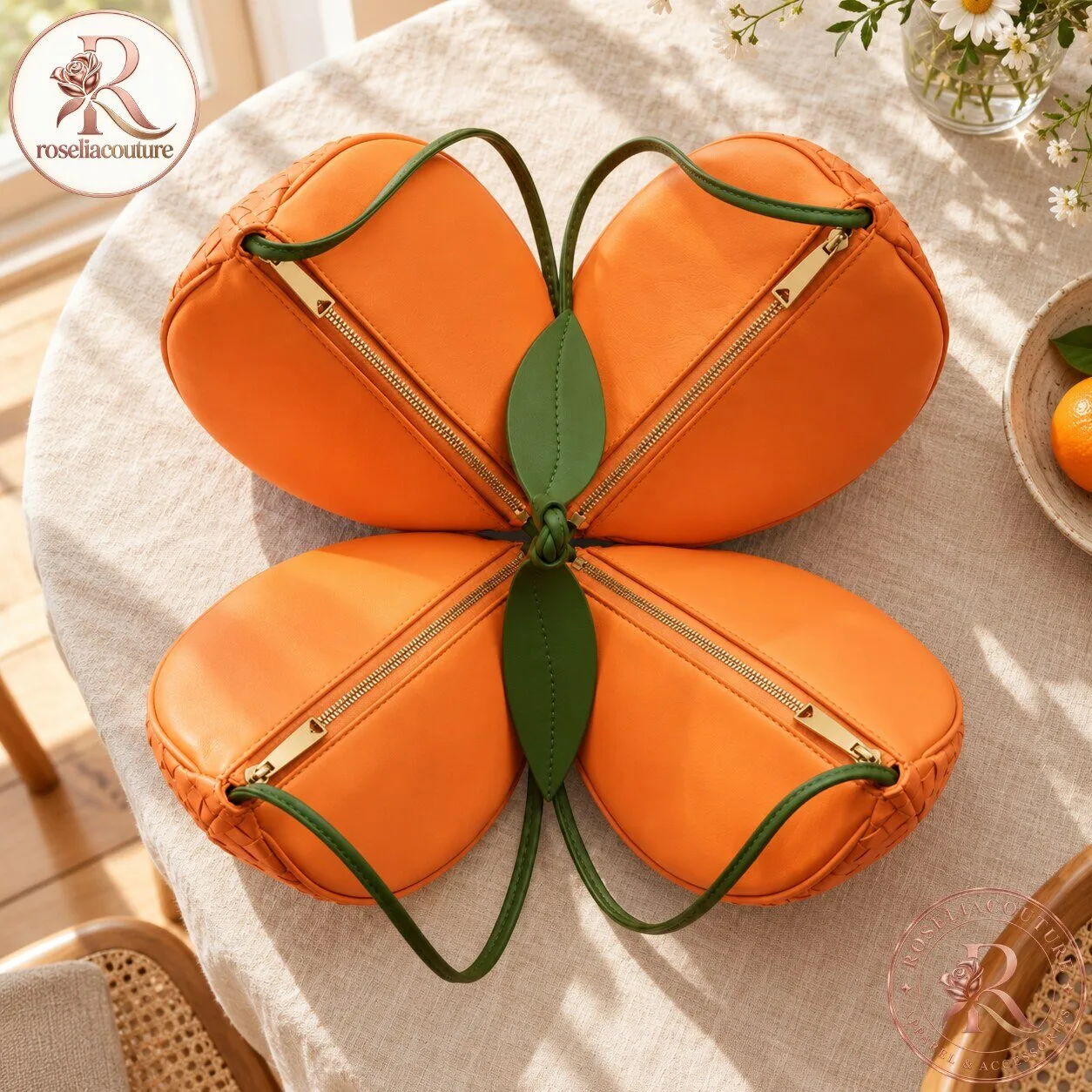 Bottega Veneta Intrecciato Orange Fruit Shoulder Bag 7 Bottega Veneta Intrecciato Orange Fruit Shoulder Bag