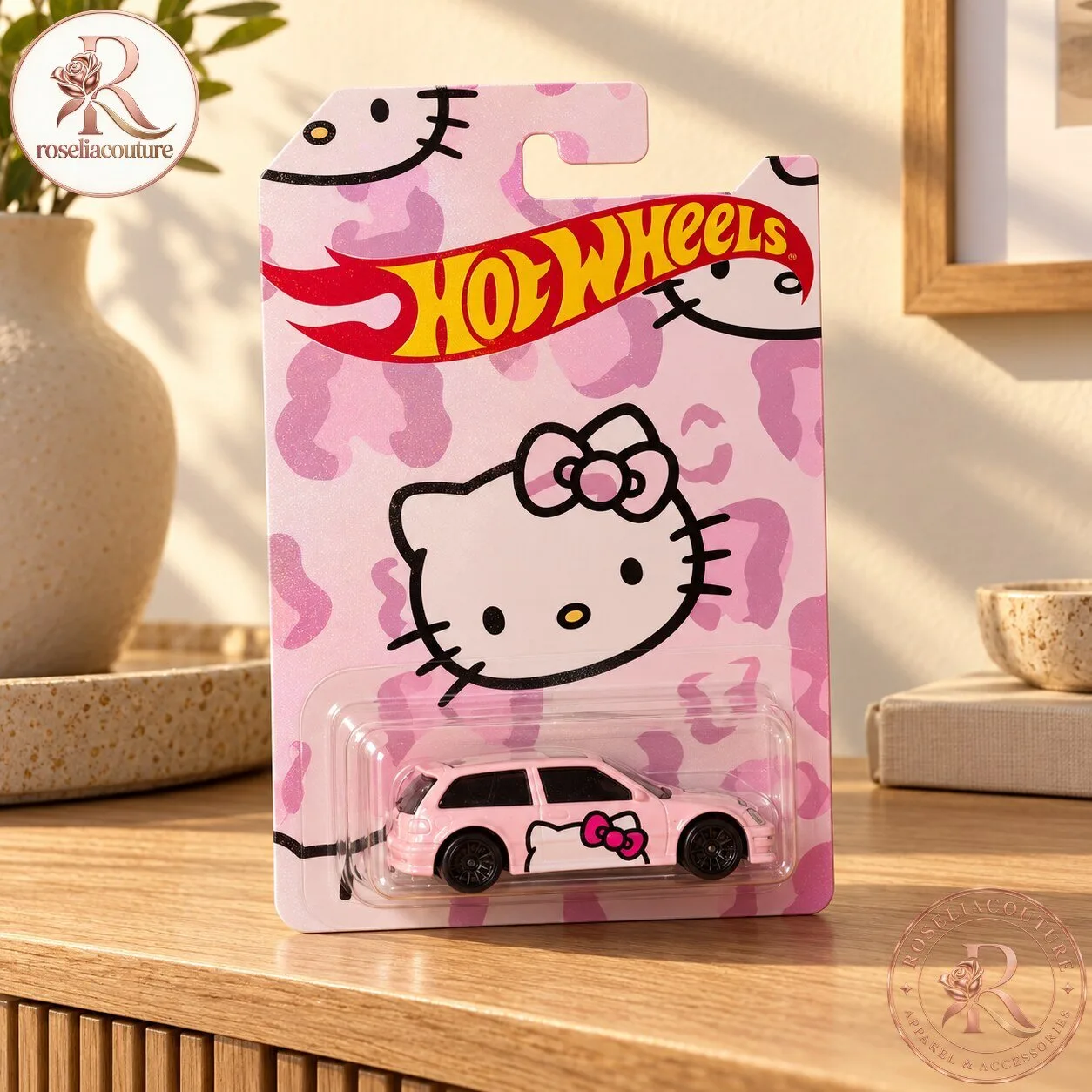 Hot Wheels Hello Kitty Honda Civic Pink Diecast Car