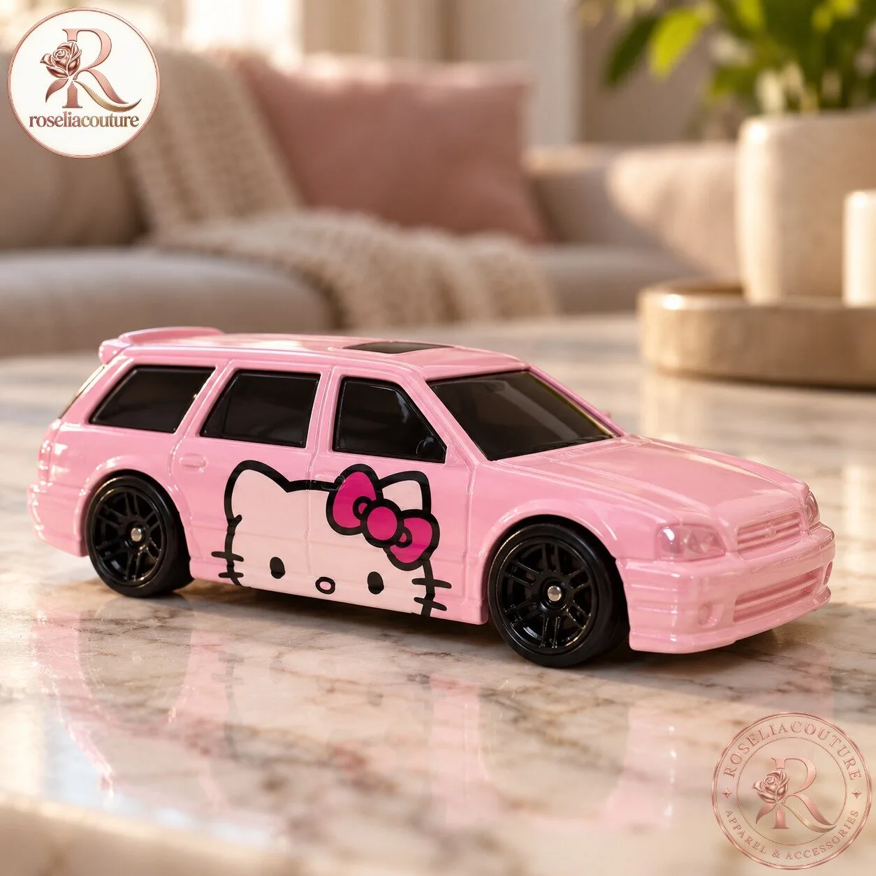 Hot Wheels Hello Kitty Honda Civic Pink Diecast Car 7 Hot Wheels Hello Kitty Honda Civic Pink Diecast Car