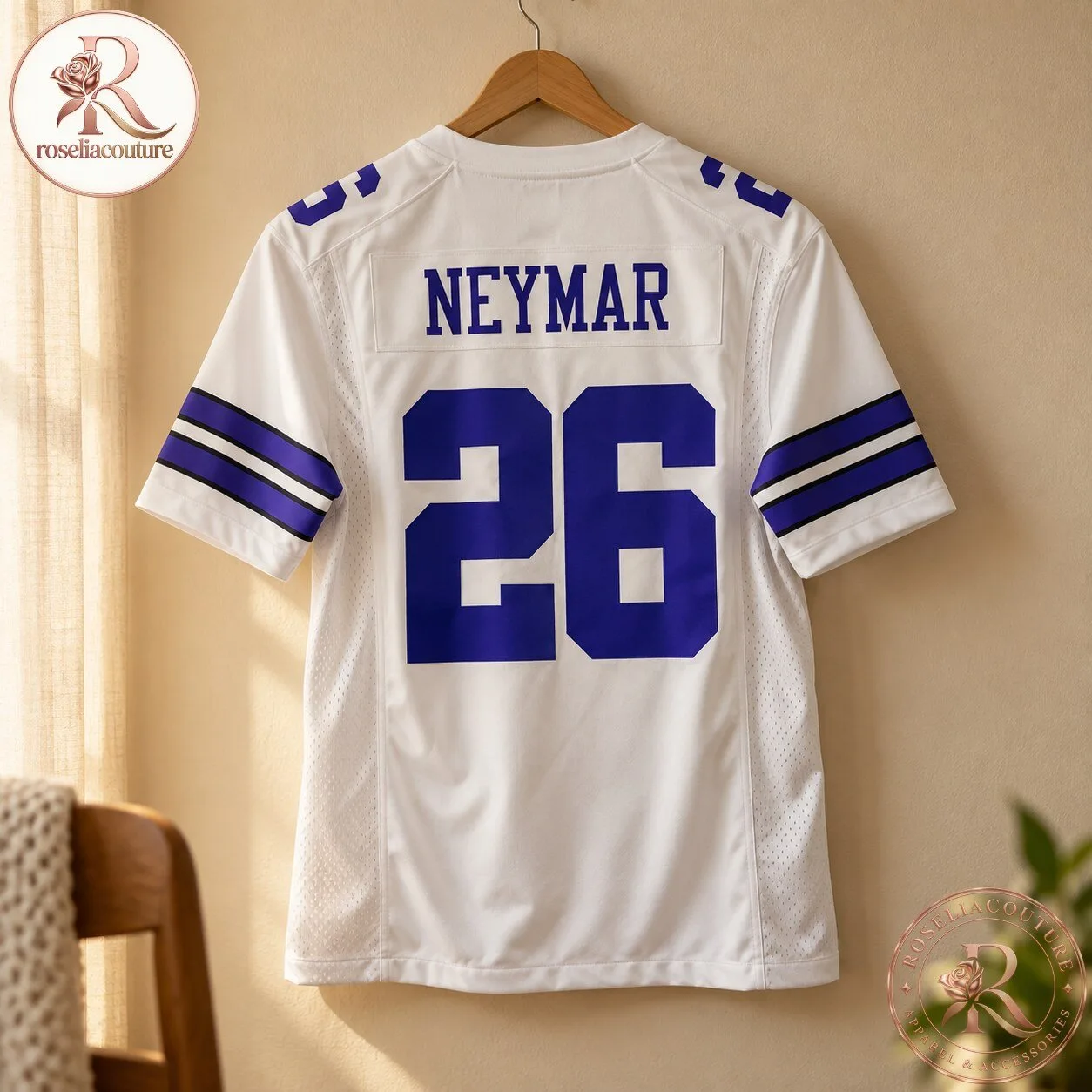 Neymar Jr. 26 Dallas Cowboys White Game Jersey