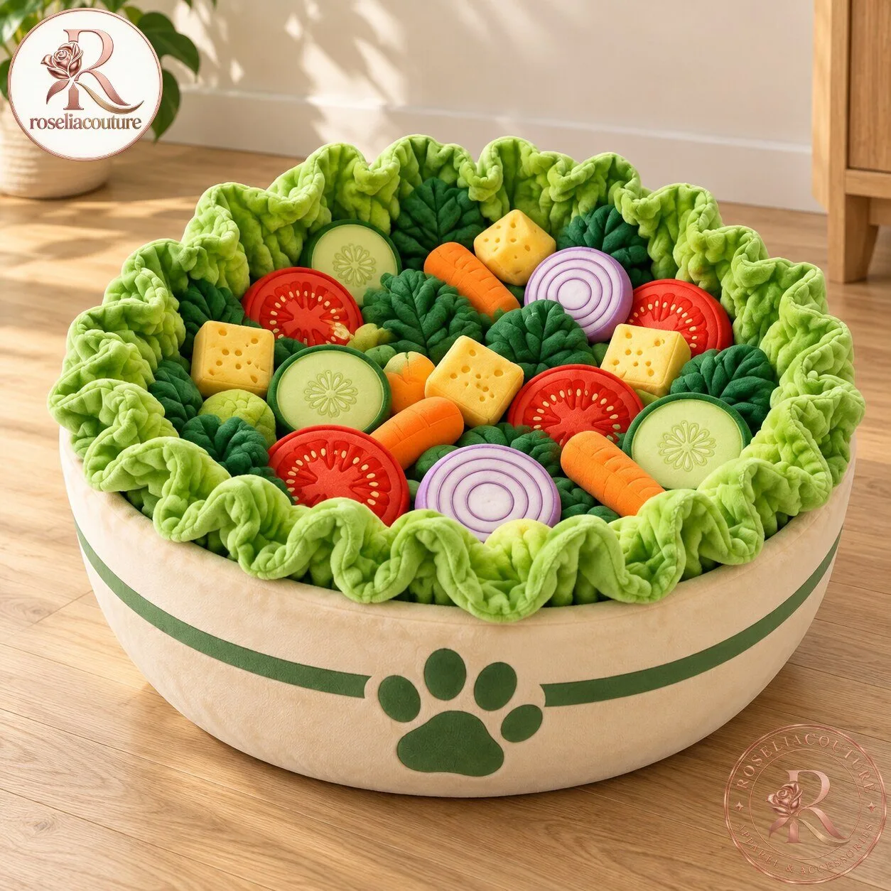 Cute Salad Bowl Plush Cat Bed 6 Cute Salad Bowl Plush Cat Bed