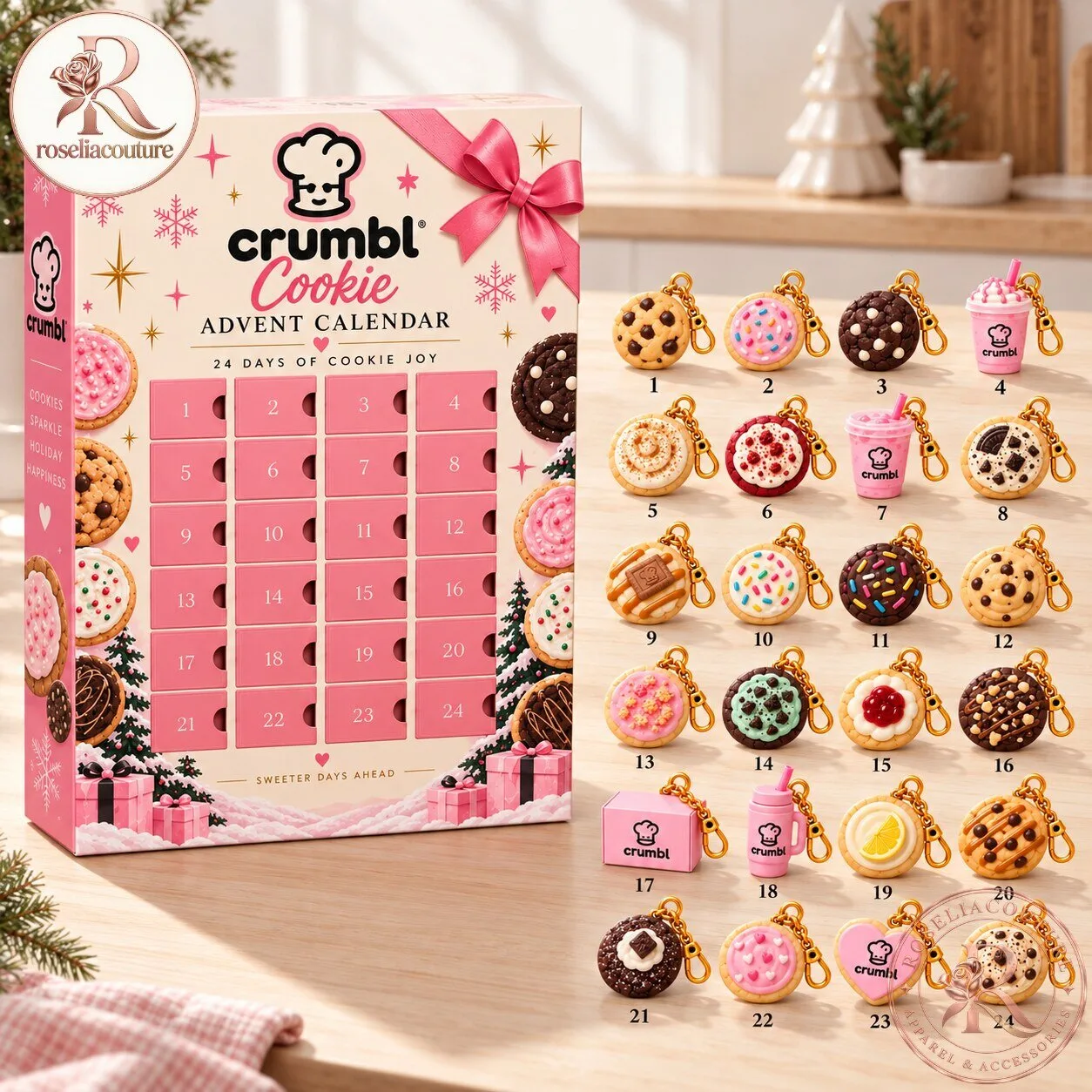 Crumbl Cookies 24 Day Christmas Advent Calendar 6 Crumbl Cookies 24 Day Christmas Advent Calendar