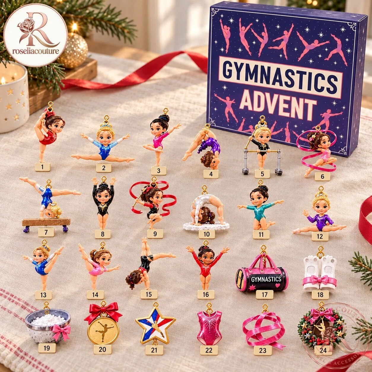 Gymnastics Christmas Charm Advent Calendar Gift