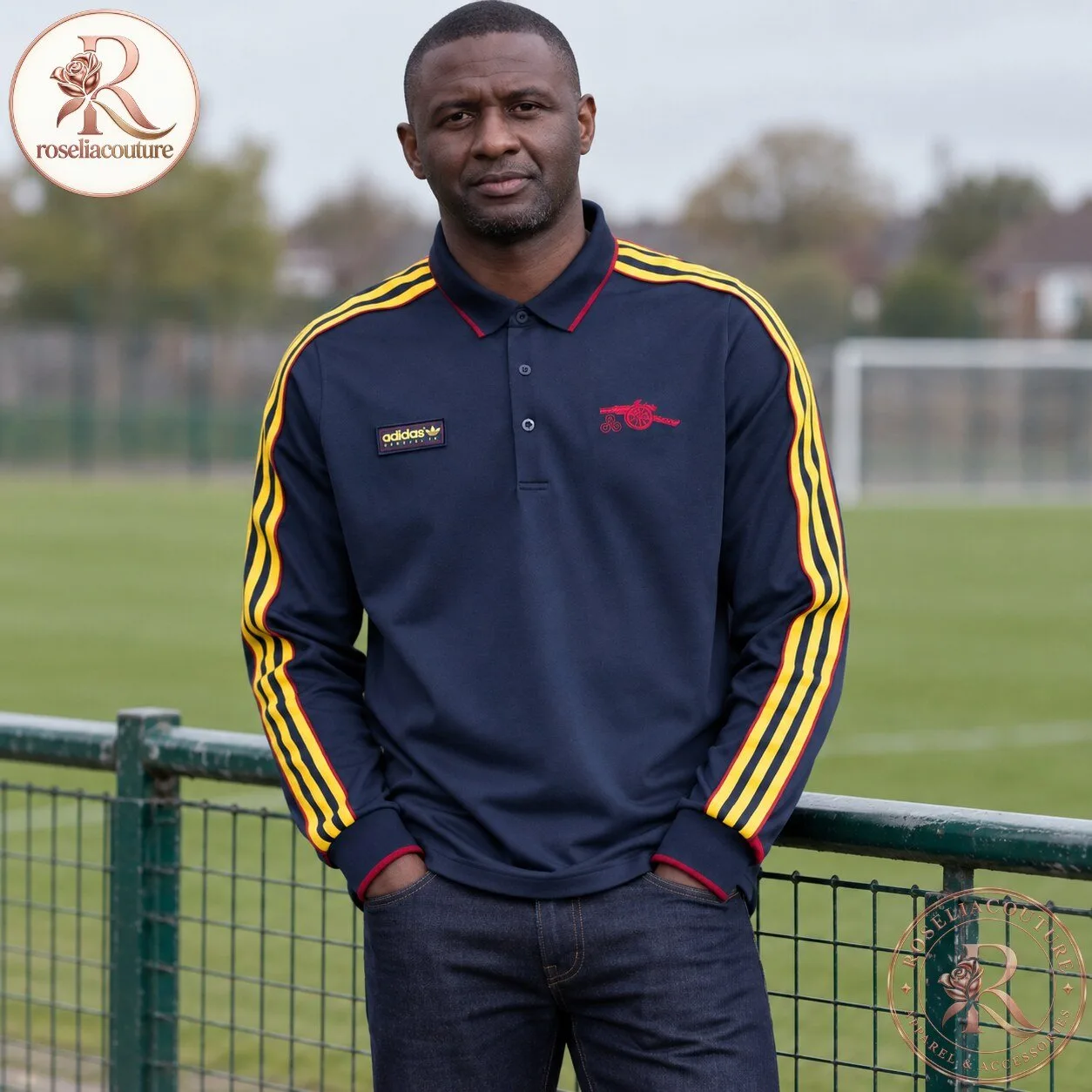 Adidas Originals SPZL x Arsenal Men's Long Sleeve Polo 5 Adidas Originals SPZL x Arsenal Men