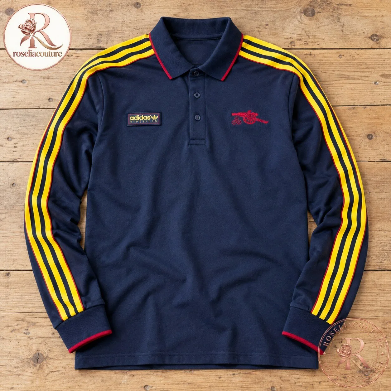 Adidas Originals SPZL x Arsenal Men's Long Sleeve Polo 6 Adidas Originals SPZL x Arsenal Men