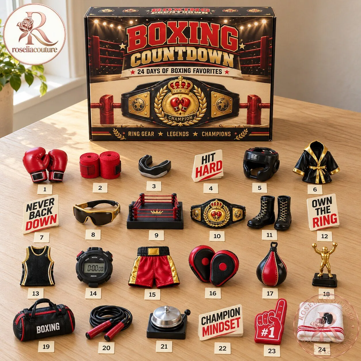 Boxing Advent Calendar with 24 Miniature Boxing Surprises