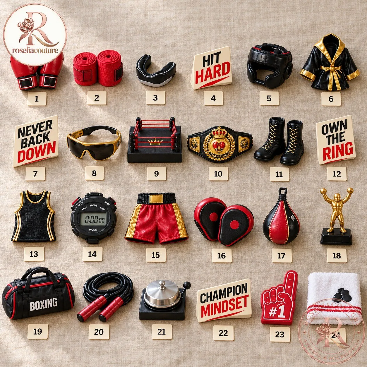 Boxing Advent Calendar with 24 Miniature Boxing Surprises 7 Boxing Advent Calendar with 24 Miniature Boxing Surprises