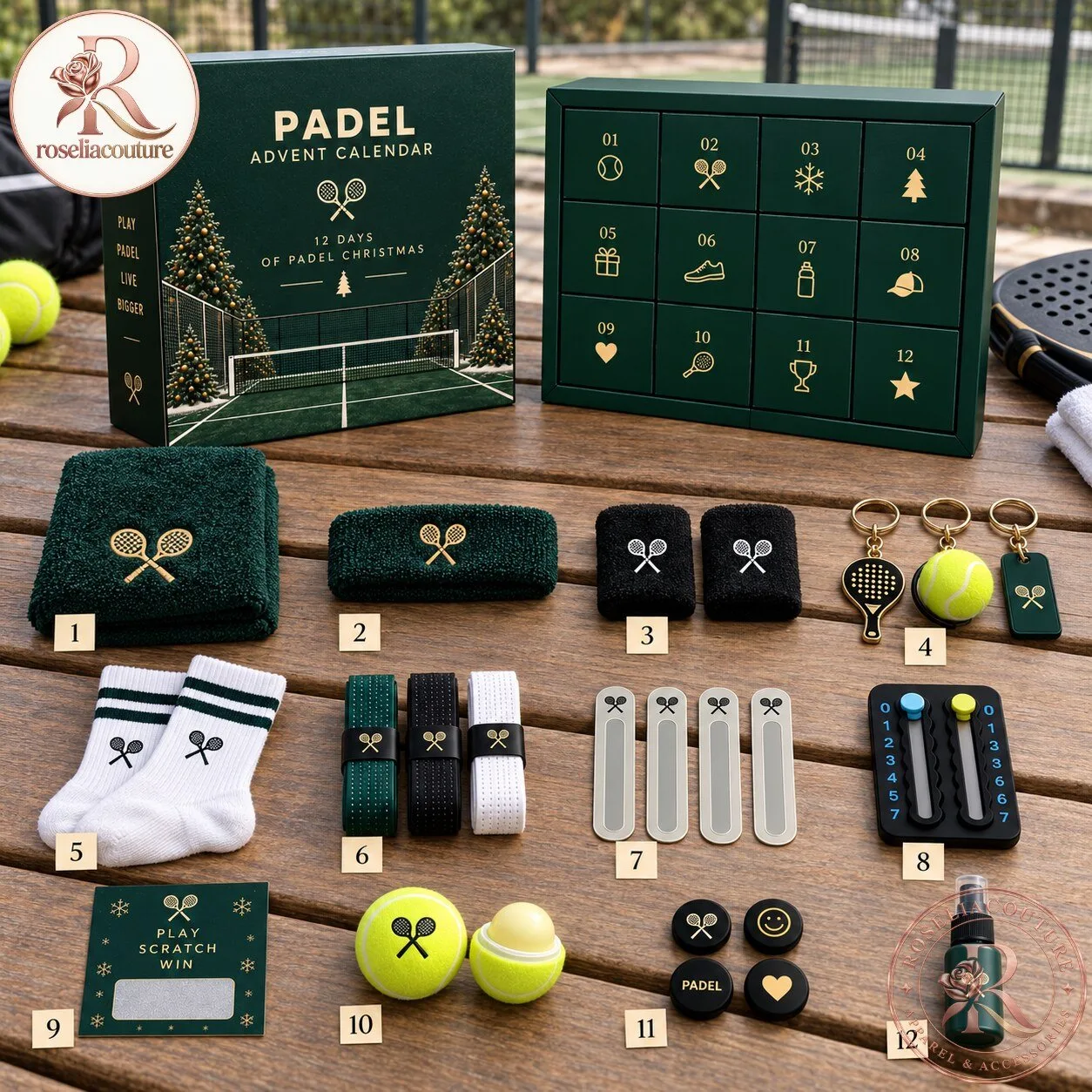 Padel Advent Calendar 12 Day Christmas Countdown