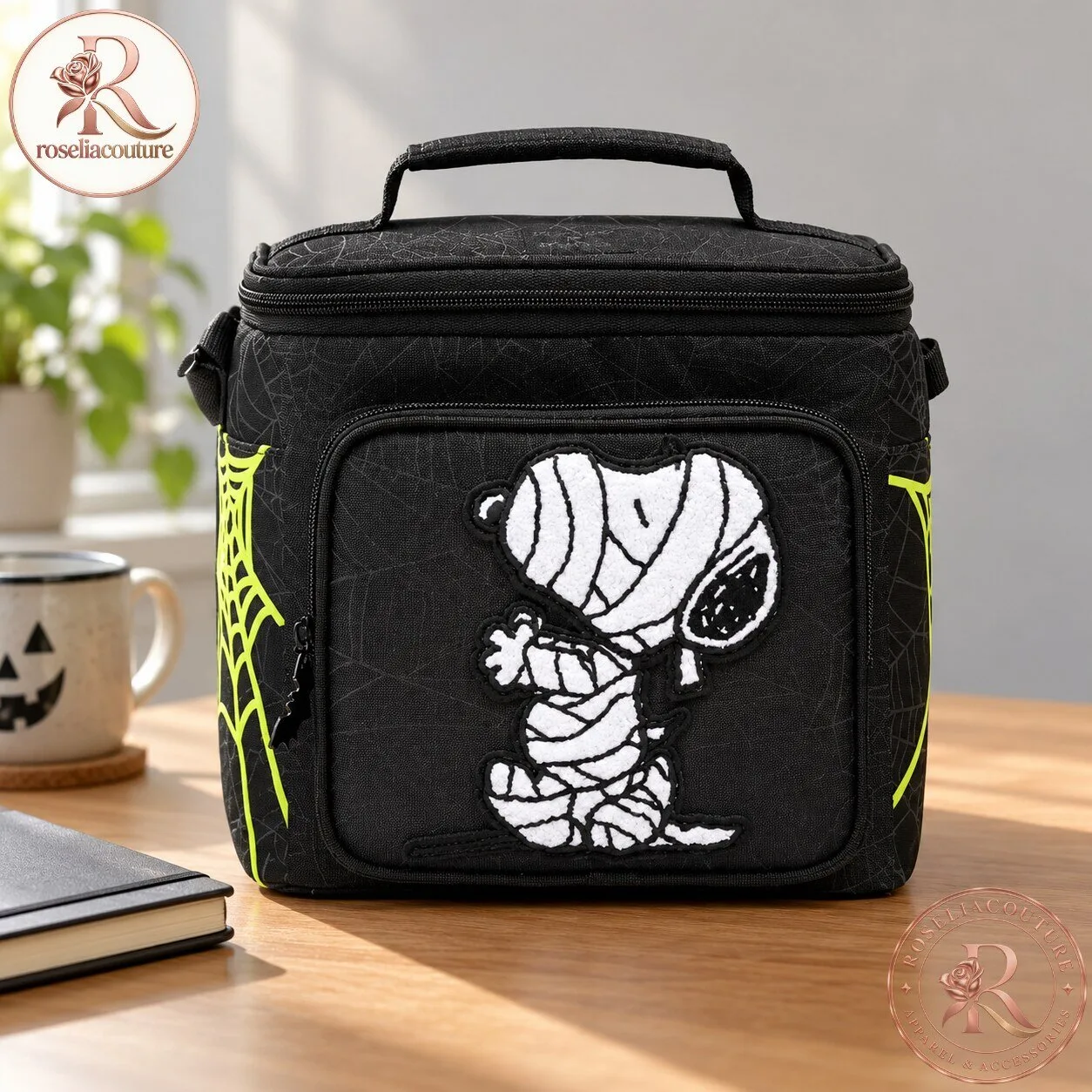Snoopy Mummy Black Square Cooler Bag for Halloween 6 Snoopy Mummy Black Square Cooler Bag for Halloween