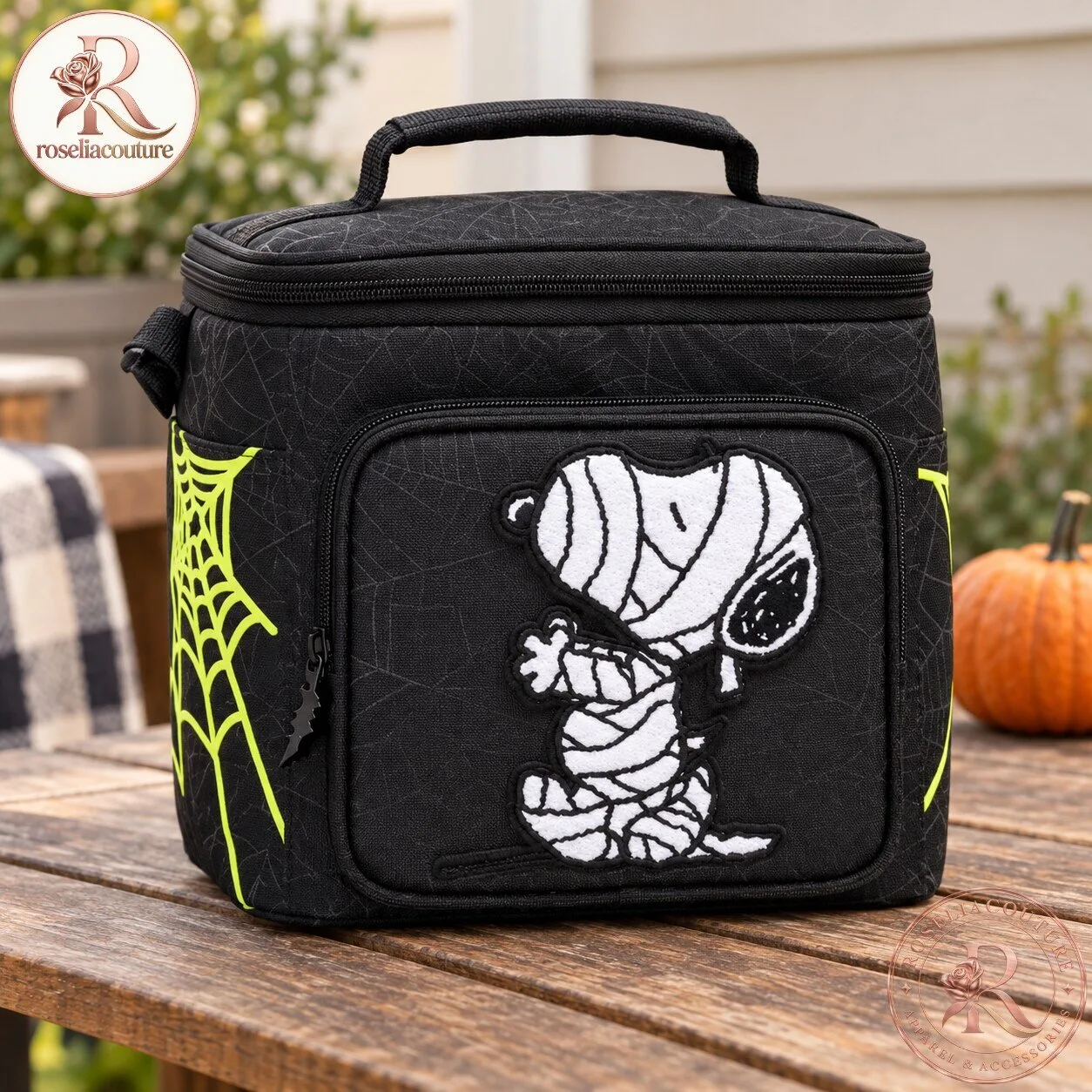 Snoopy Mummy Black Square Cooler Bag for Halloween 7 Snoopy Mummy Black Square Cooler Bag for Halloween