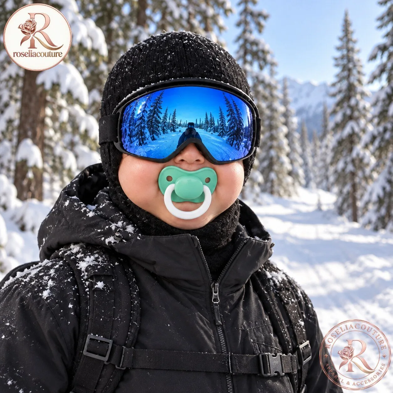 Binky Baby Face Ski Mask with Pacifier Print 5 Binky Baby Face Ski Mask with Pacifier Print