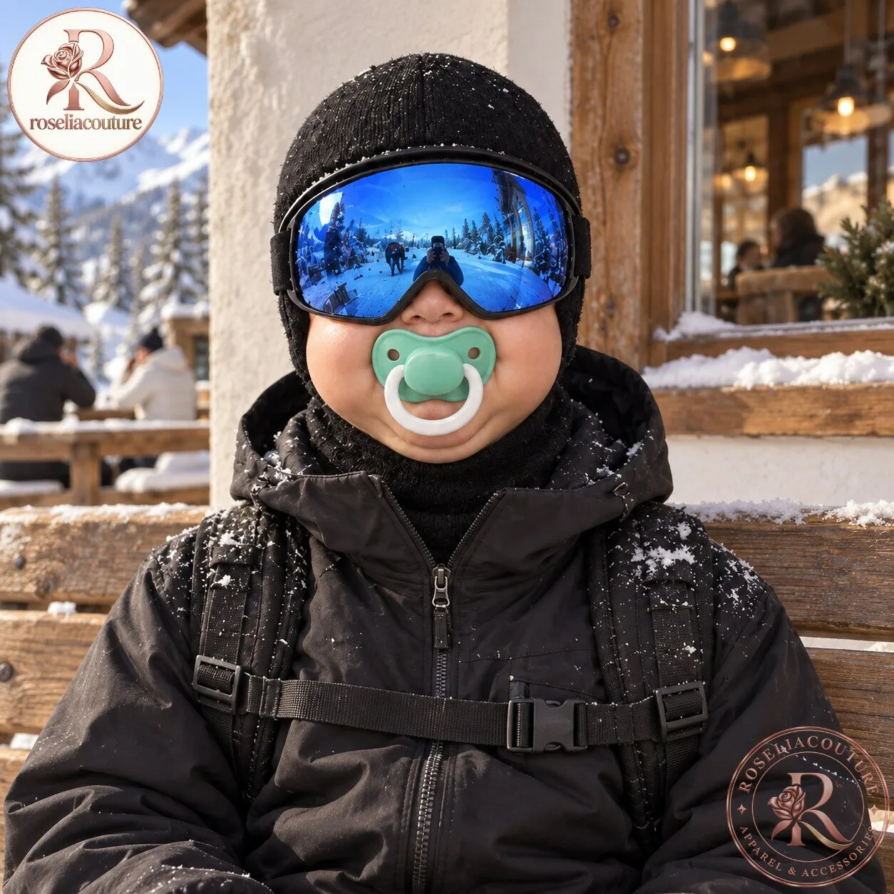 Binky Baby Face Ski Mask with Pacifier Print 6 Binky Baby Face Ski Mask with Pacifier Print