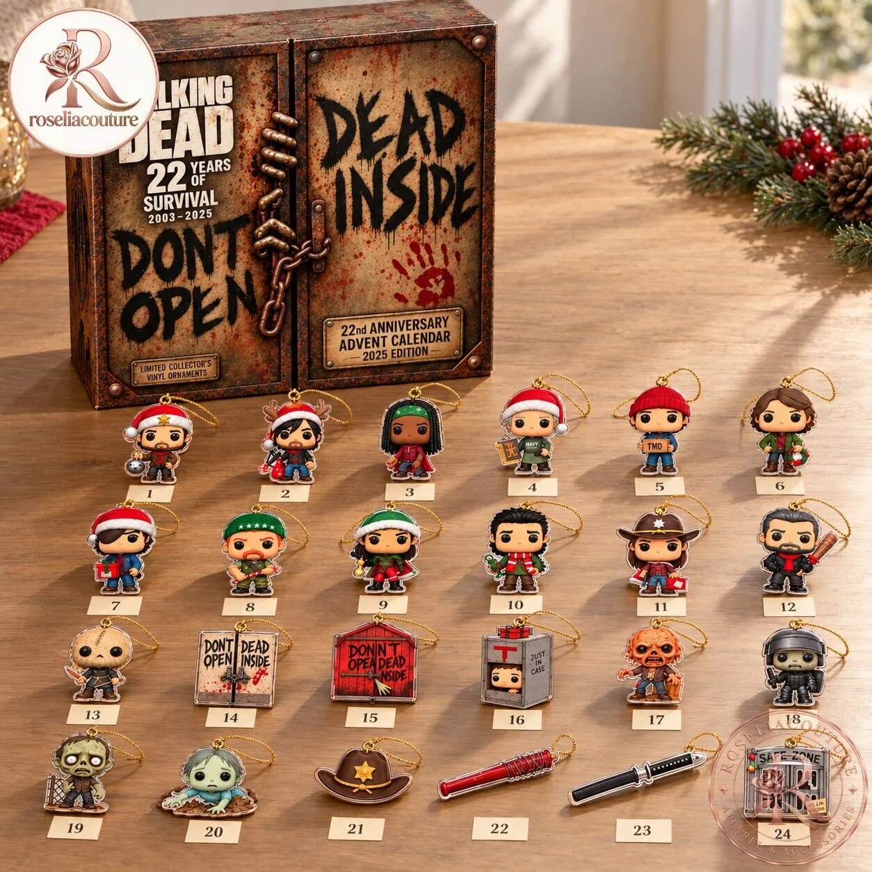The Walking Dead Advent Calendar with 24 Christmas Ornaments 7 The Walking Dead Advent Calendar with 24 Christmas Ornaments