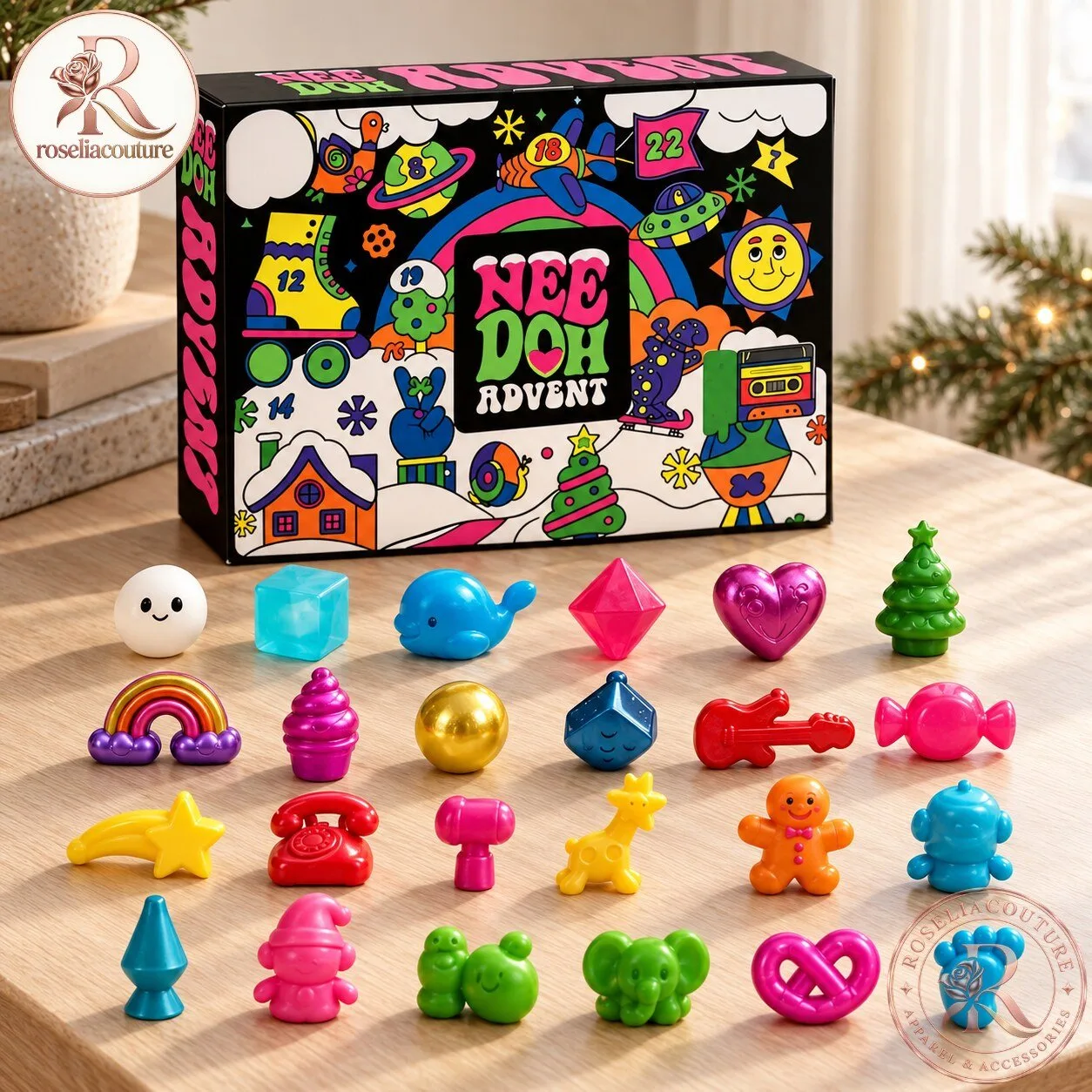 NeeDoh Mini Squishy Toy Advent Calendar Christmas Gift Box