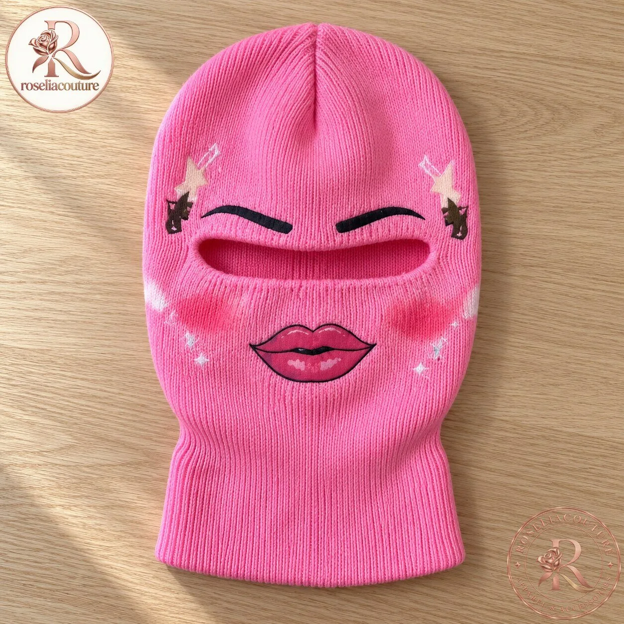 Pink Lips Ski Mask Knitted Balaclava for Winter 5 Pink Lips Ski Mask Knitted Balaclava for Winter