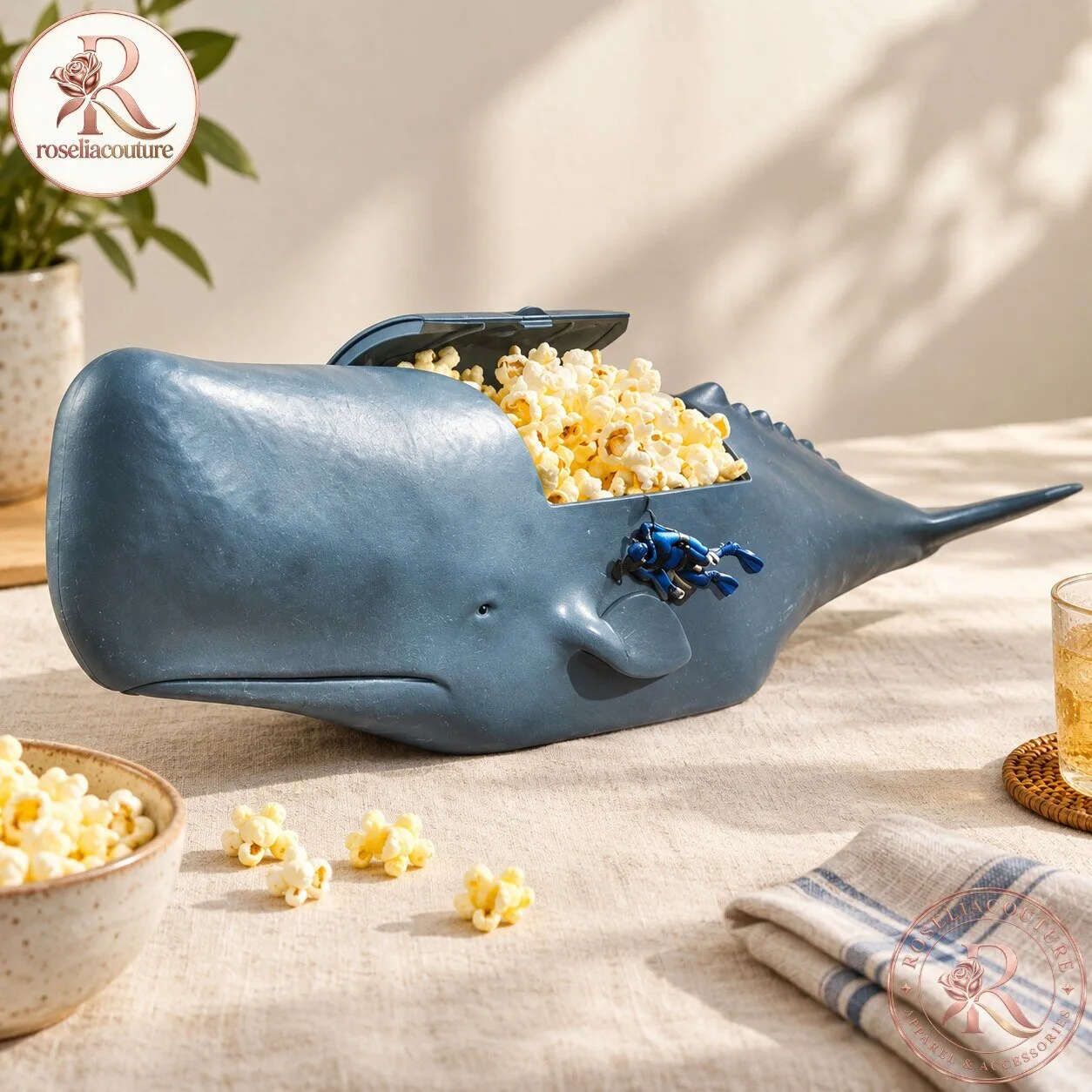 Whalefall Collectible Whale Shaped Popcorn Container 7 Whalefall Collectible Whale Shaped Popcorn Container