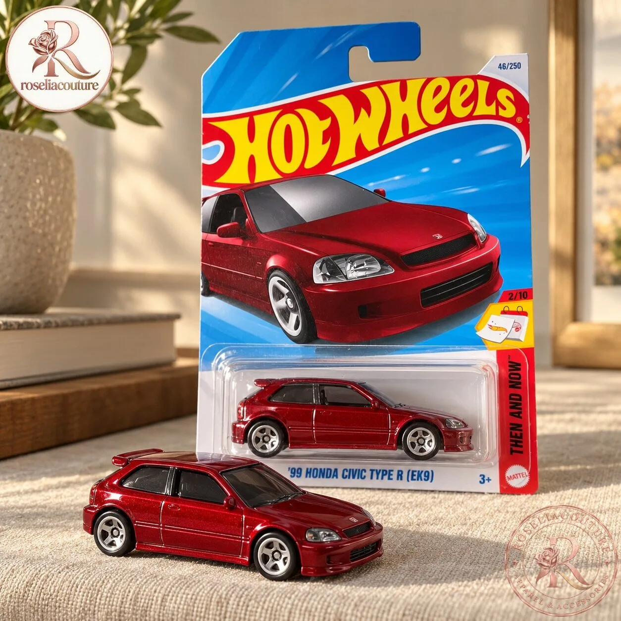 Hot Wheels 1999 Honda Civic Type R EK9 Red Model Car