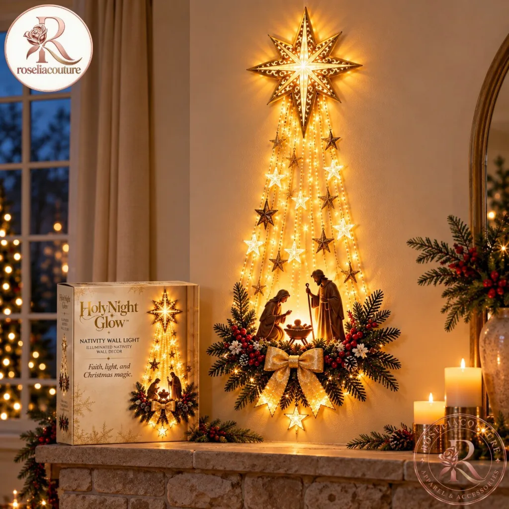 HolyNight Glow Nativity Wall Light for Christmas Decor HolyNight Glow Nativity Wall Light for Christmas Decor