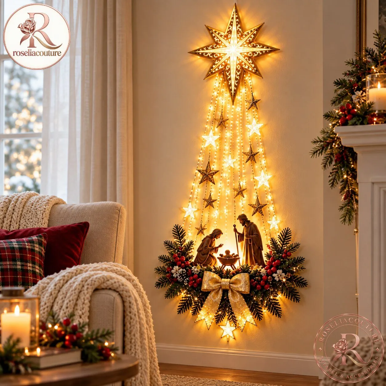 HolyNight Glow Nativity Wall Light for Christmas Decor 5 HolyNight Glow Nativity Wall Light for Christmas Decor