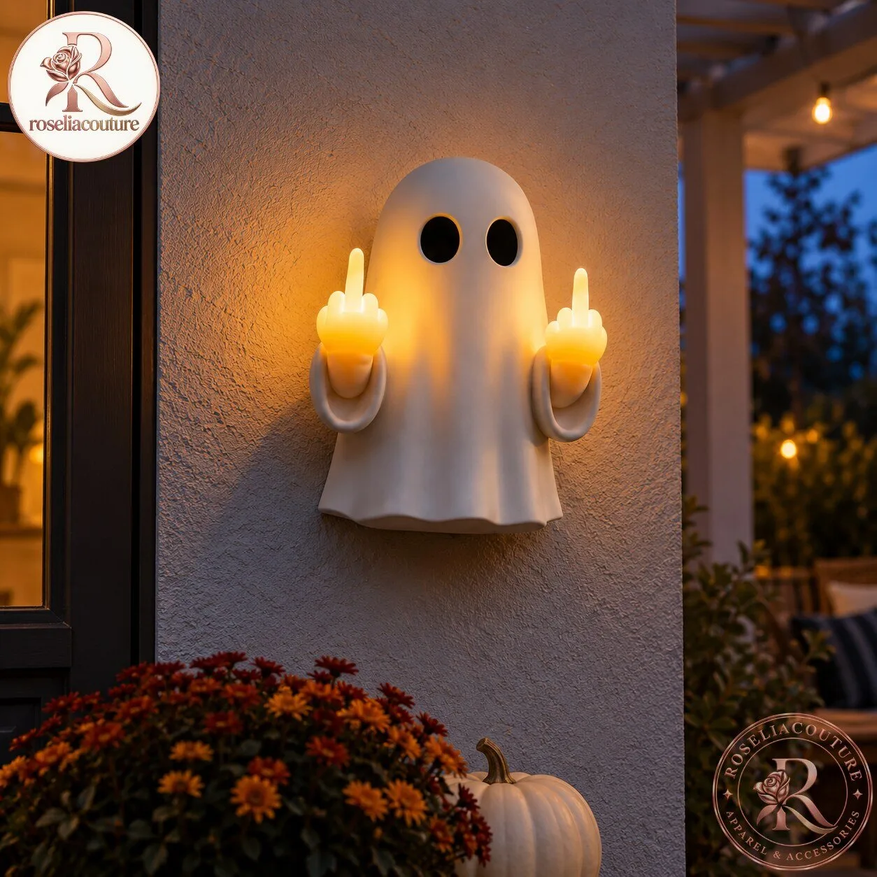 Snooky Glow Funny Ghost Halloween Wall Decor