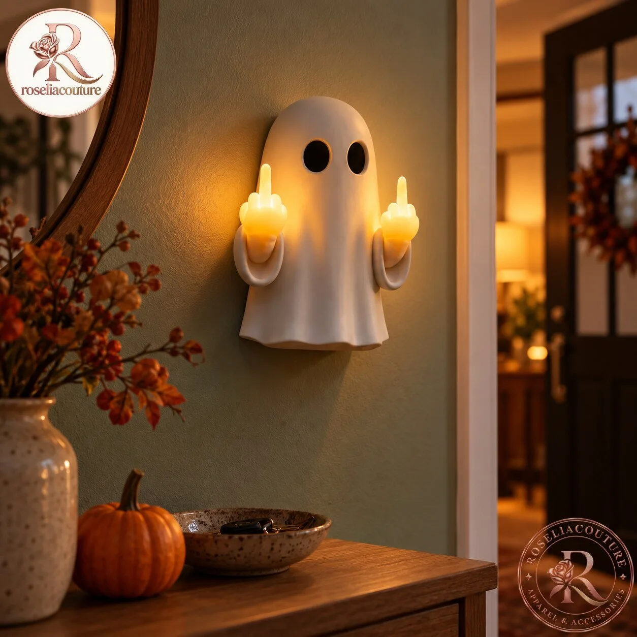 Snooky Glow Funny Ghost Halloween Wall Decor 6 Snooky Glow Funny Ghost Halloween Wall Decor