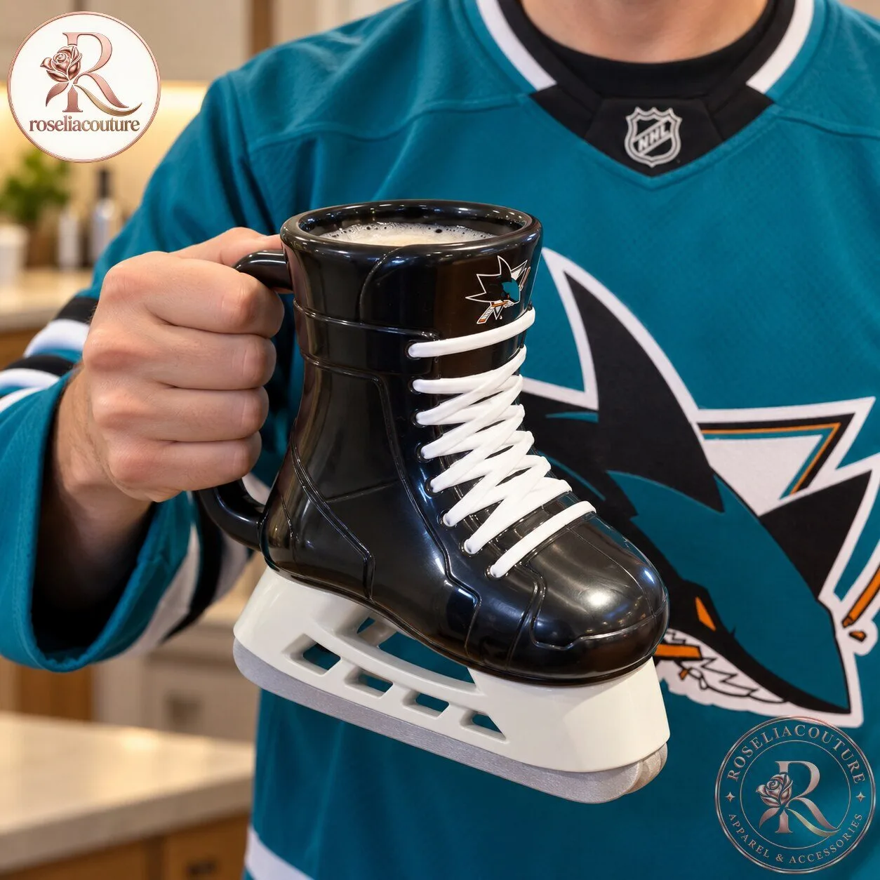 San Jose Sharks Hockey Skate Shaped Beer Mug 5 San Jose Sharks Hockey Skate Shaped Beer Mug