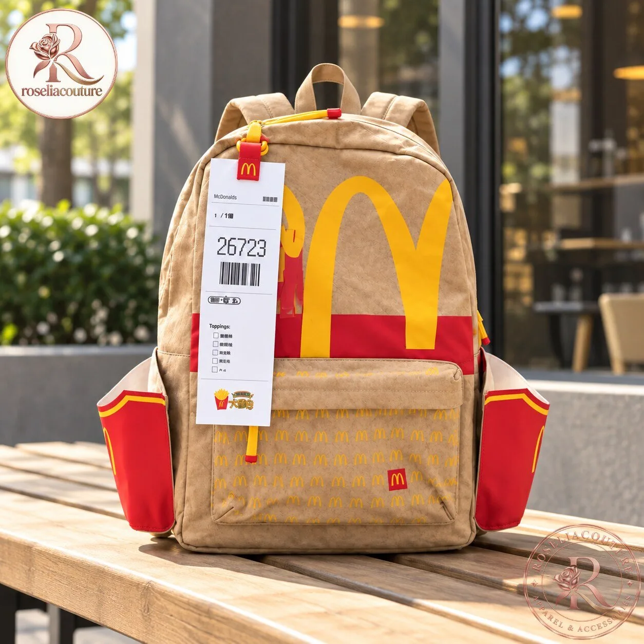 McDonald's Backpack with Golden Arches and Fries Box Pockets