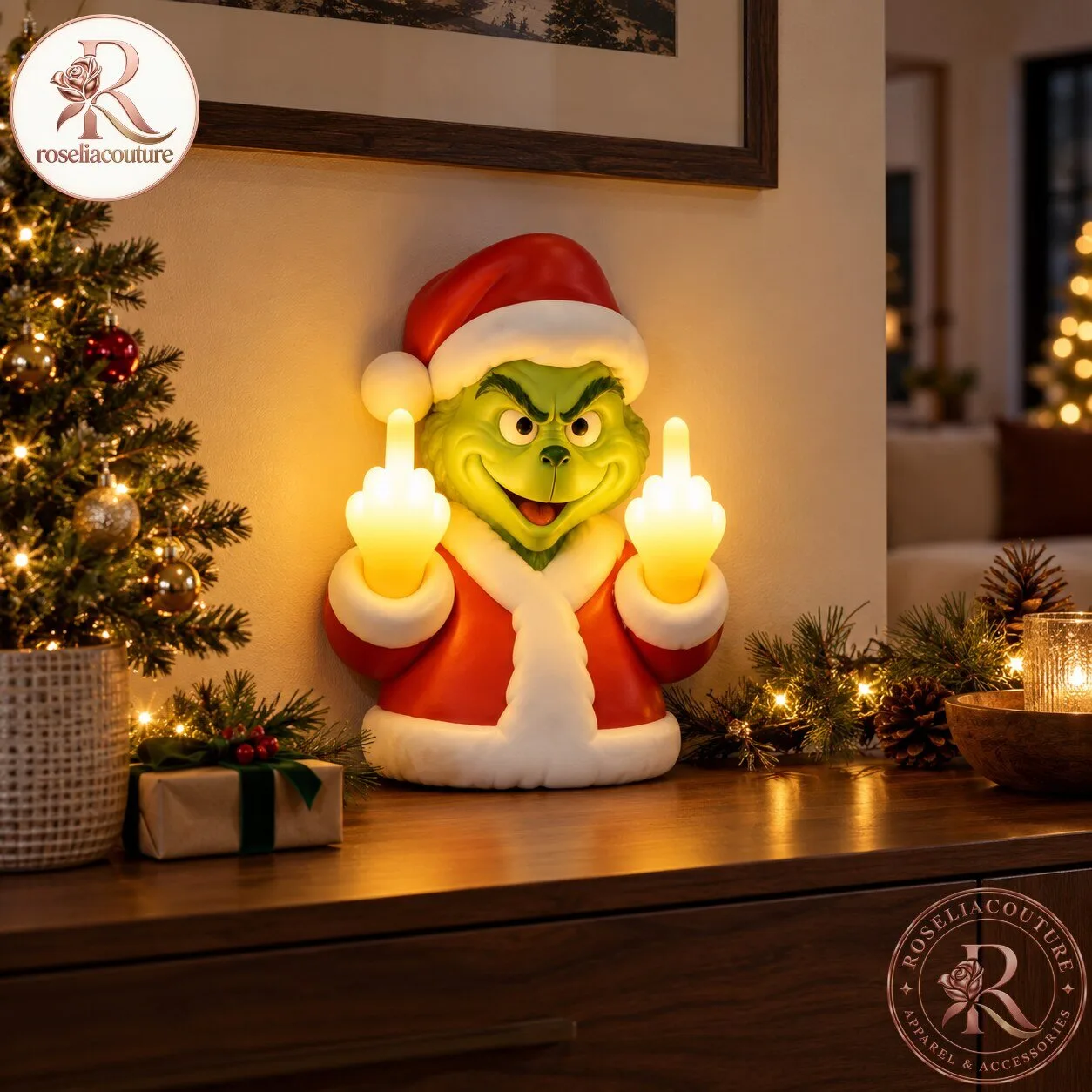 Naughty Grinch Light Up Christmas Porch Decoration 5 Naughty Grinch Light Up Christmas Porch Decoration