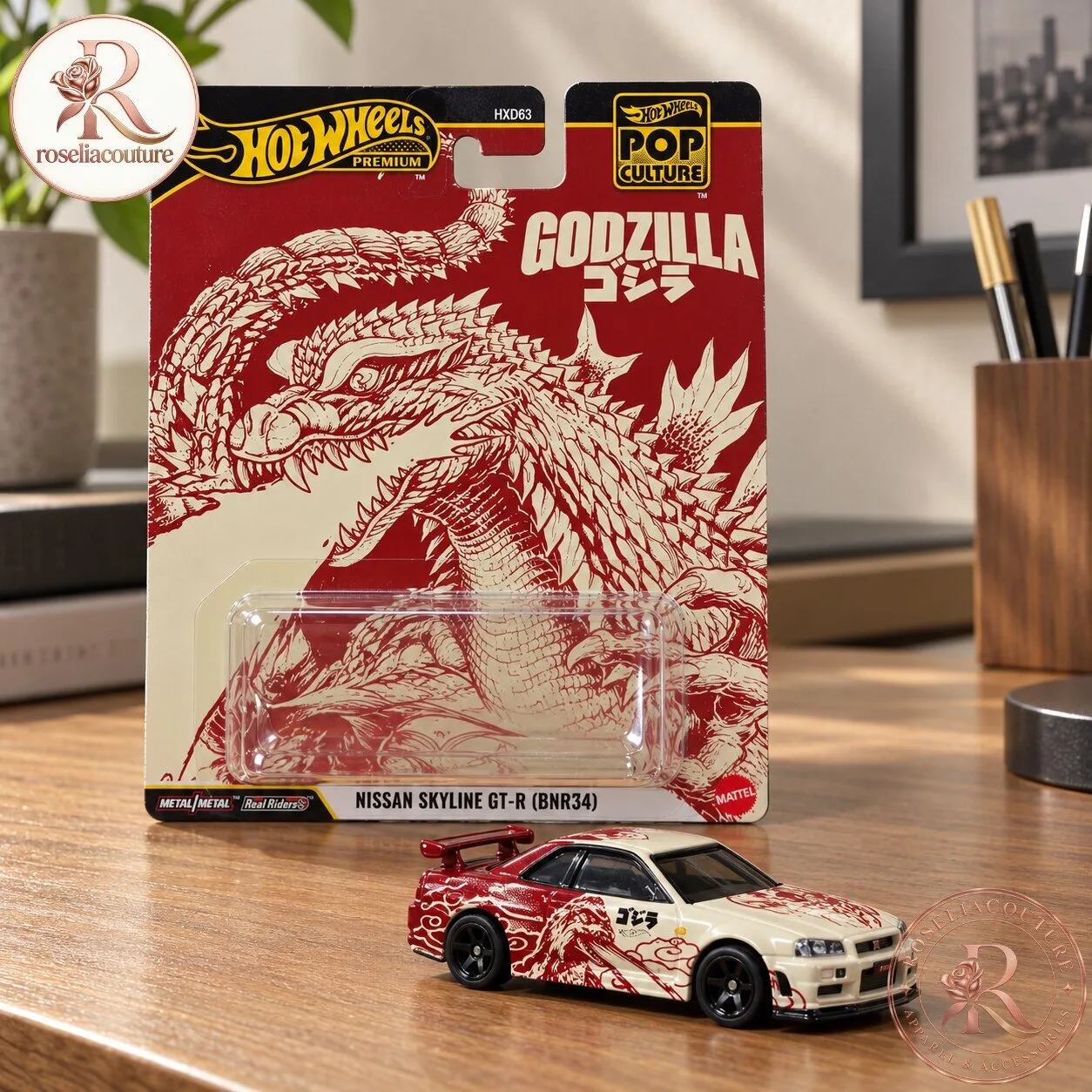 Hot Wheels Premium Godzilla Nissan Skyline GT R BNR34