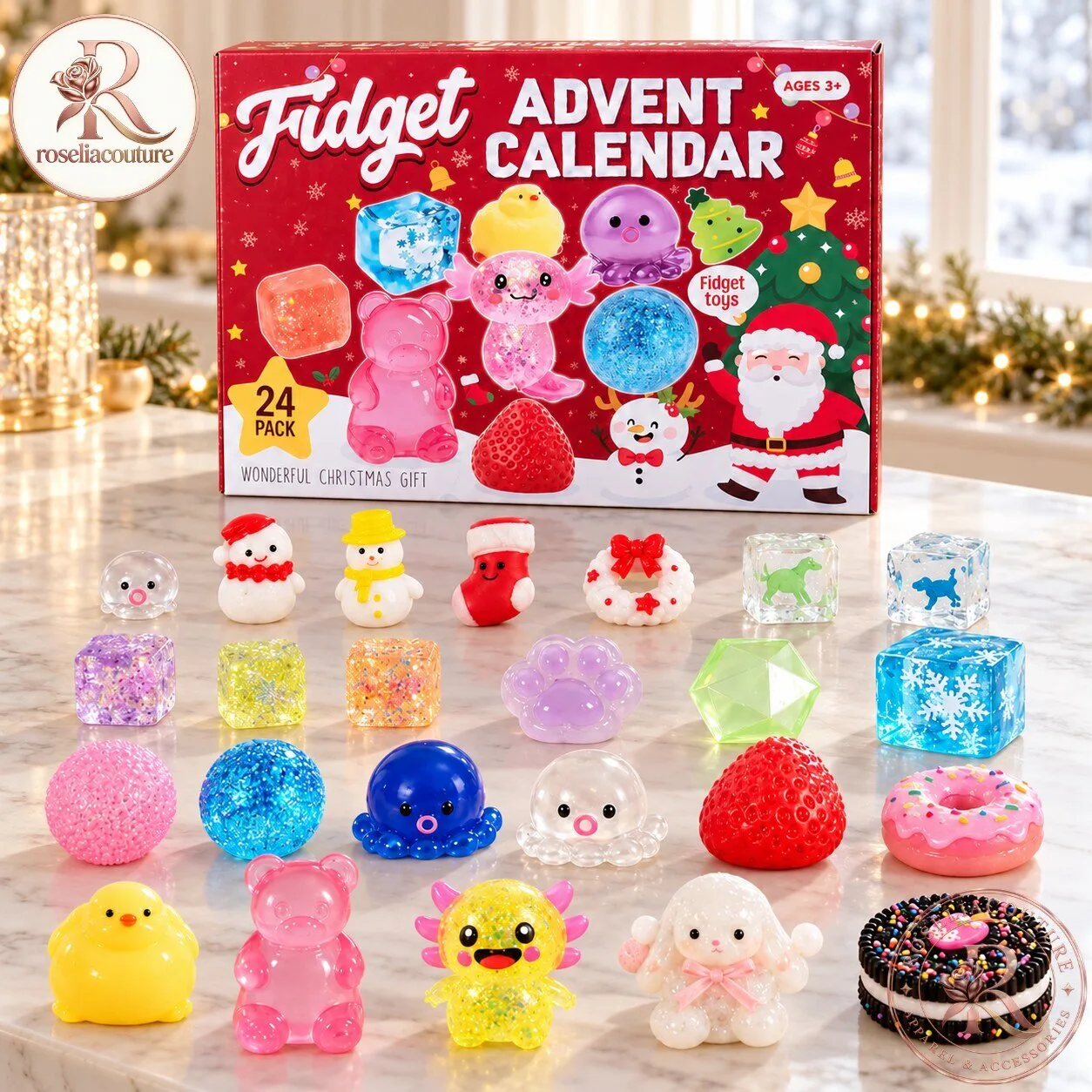 Squishy Fidget Toy Advent Calendar – 24-Day Christmas Countdown
