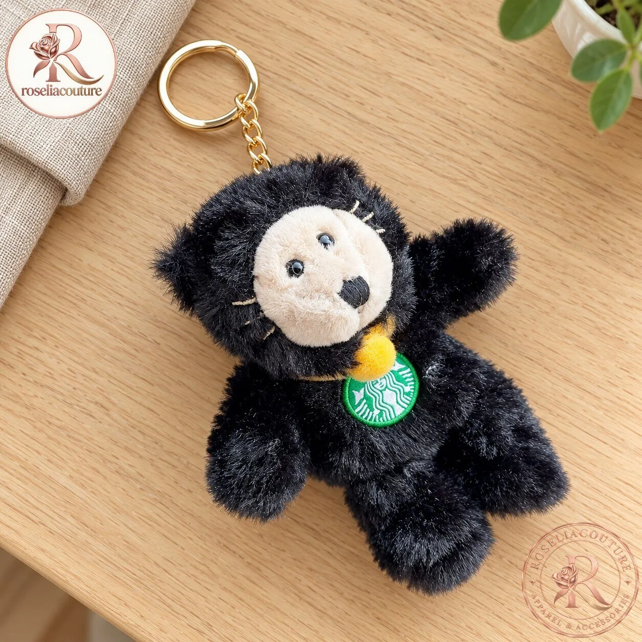 Starbucks Halloween Bearista Keychain 2026 Black Cat Costume