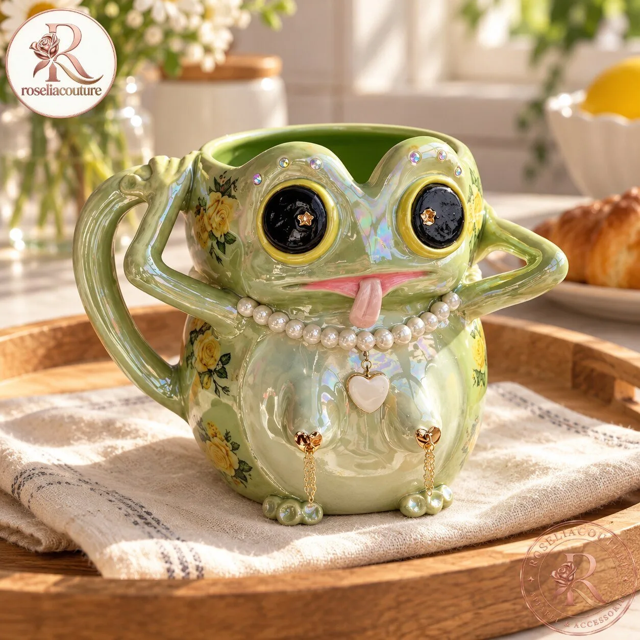 Hand Stuff Studio Frog Coffee Cup 2026 with Crystal Details 5 Hand Stuff Studio Frog Coffee Cup 2026 with Crystal Details