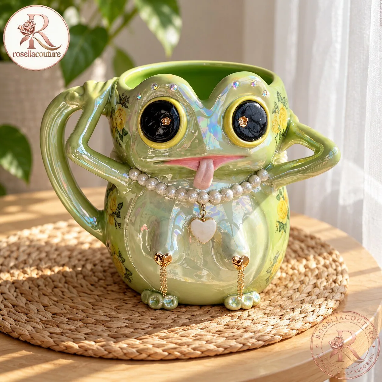 Hand Stuff Studio Frog Coffee Cup 2026 with Crystal Details 7 Hand Stuff Studio Frog Coffee Cup 2026 with Crystal Details