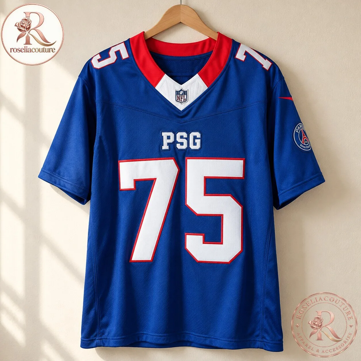 PSG x NFL Stitched Limited Jersey Royal Blue