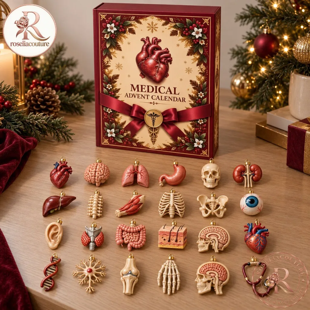 Medical Advent Calendar with 24 Anatomy Ornaments