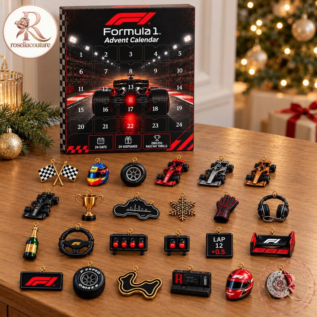 F1 Christmas Countdown Calendar with Racing Ornaments F1 Christmas Countdown Calendar with Racing Ornaments