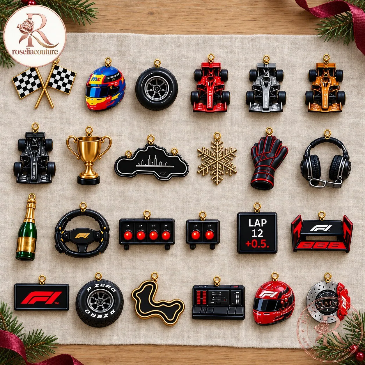 F1 Christmas Countdown Calendar with Racing Ornaments 5 F1 Christmas Countdown Calendar with Racing Ornaments