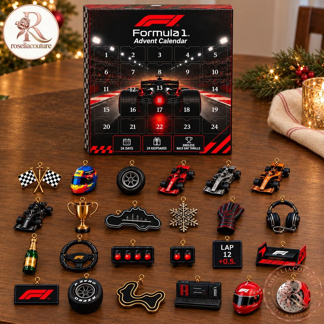 F1 Christmas Countdown Calendar with Racing Ornaments 6 F1 Christmas Countdown Calendar with Racing Ornaments