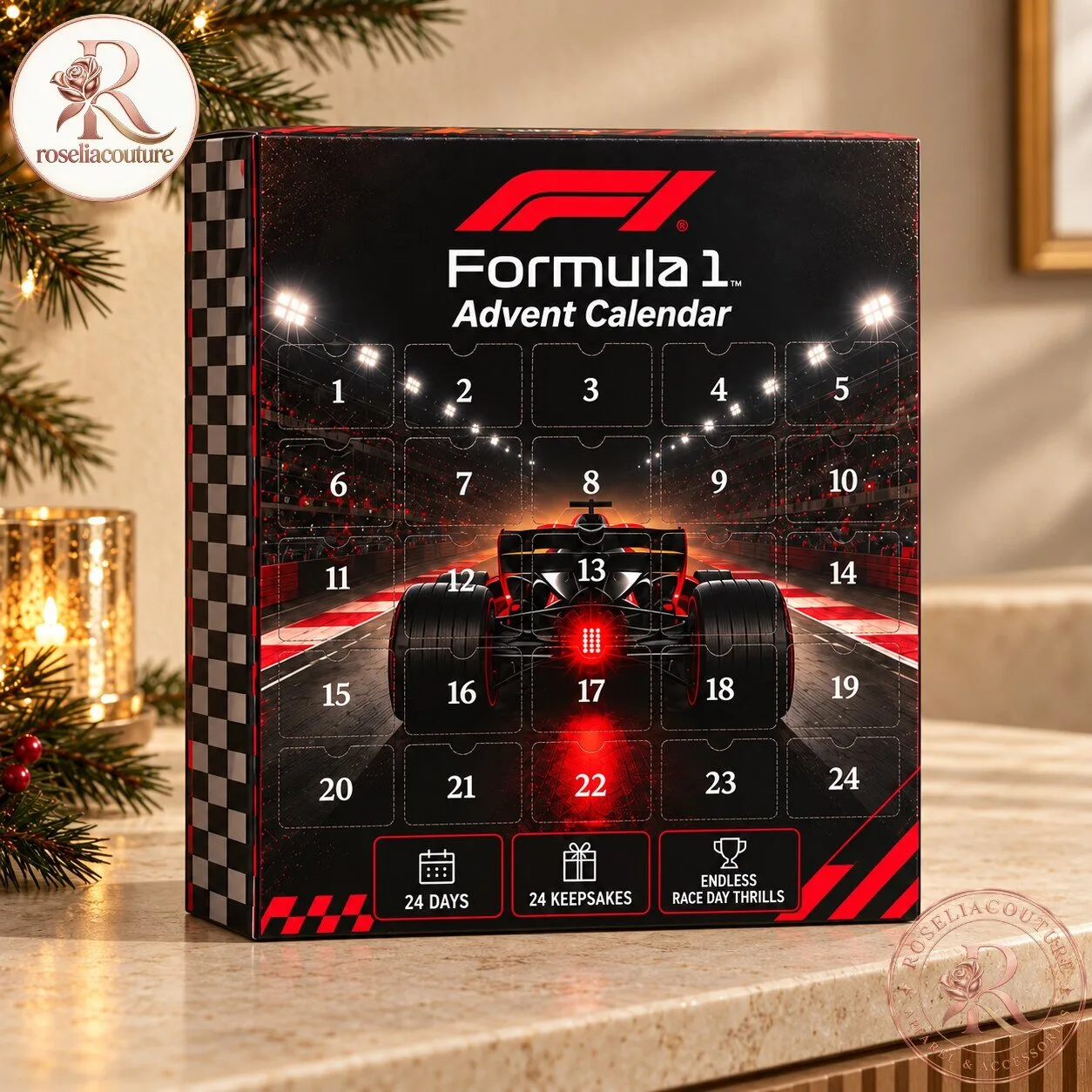 F1 Christmas Countdown Calendar with Racing Ornaments 7 F1 Christmas Countdown Calendar with Racing Ornaments