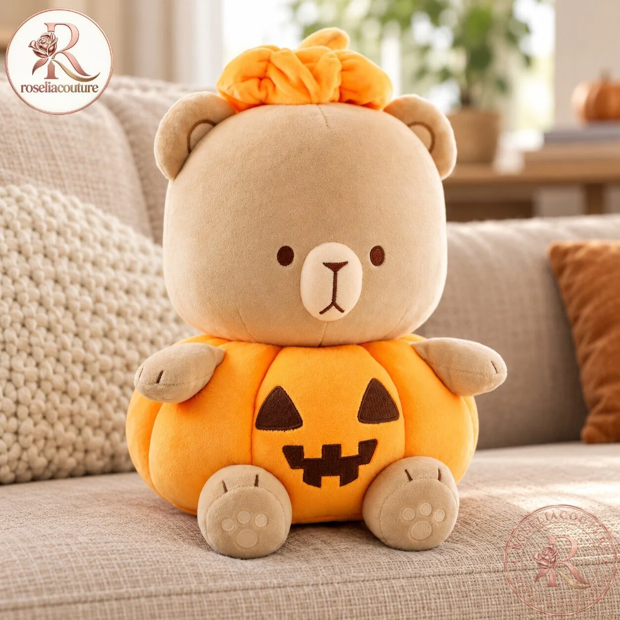 Milk and Mocha Halloween Pumpkin Bear Plush 2026