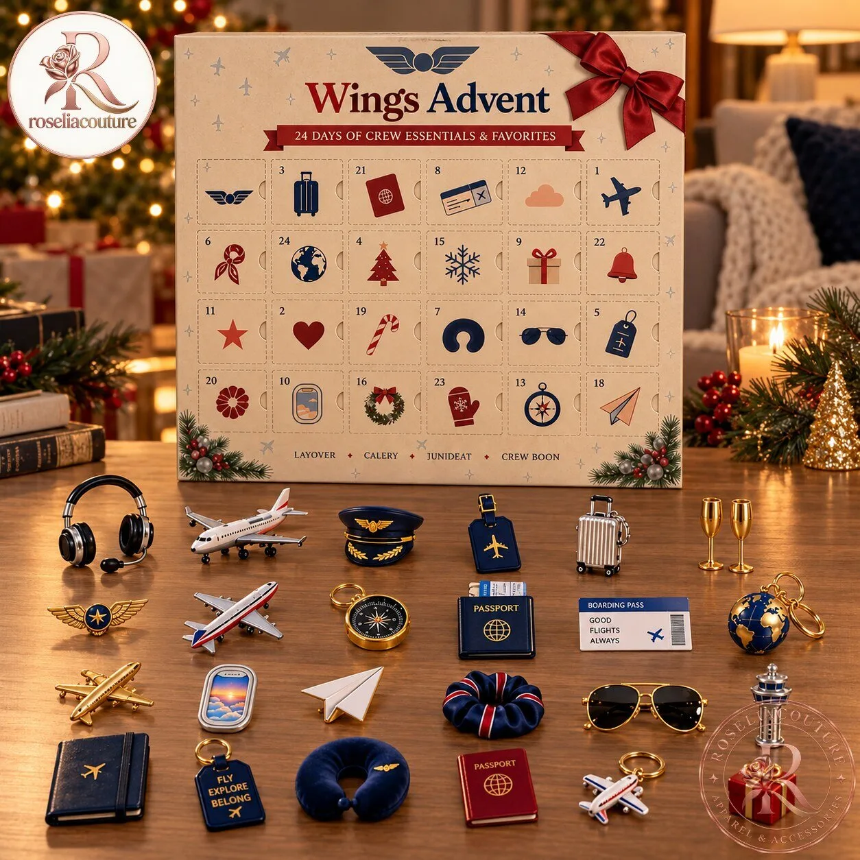 Wings Advent Calendar 2026 Christmas Gift for Flight Crew